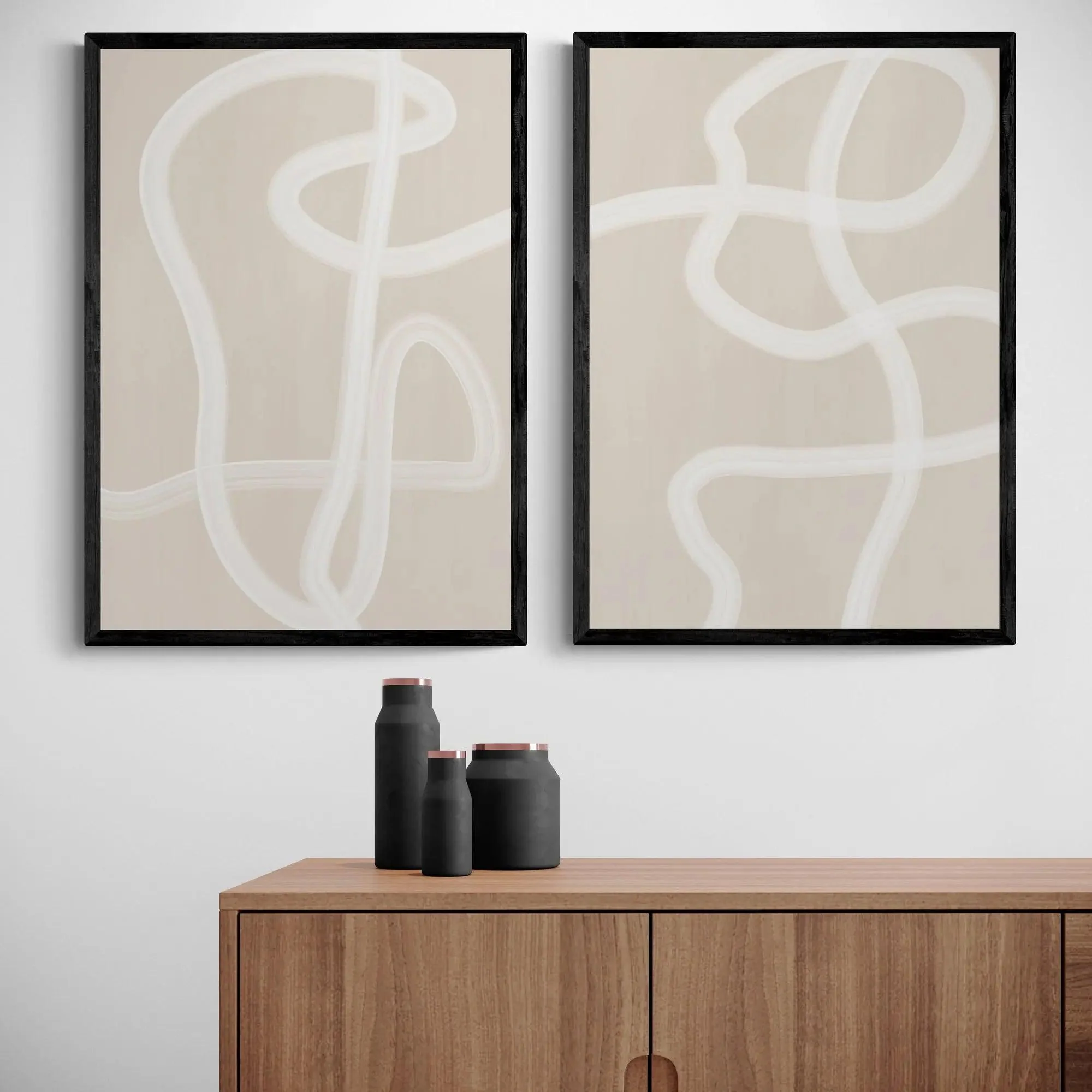 Beige Abstract Set by Elena Ristova - Image 3