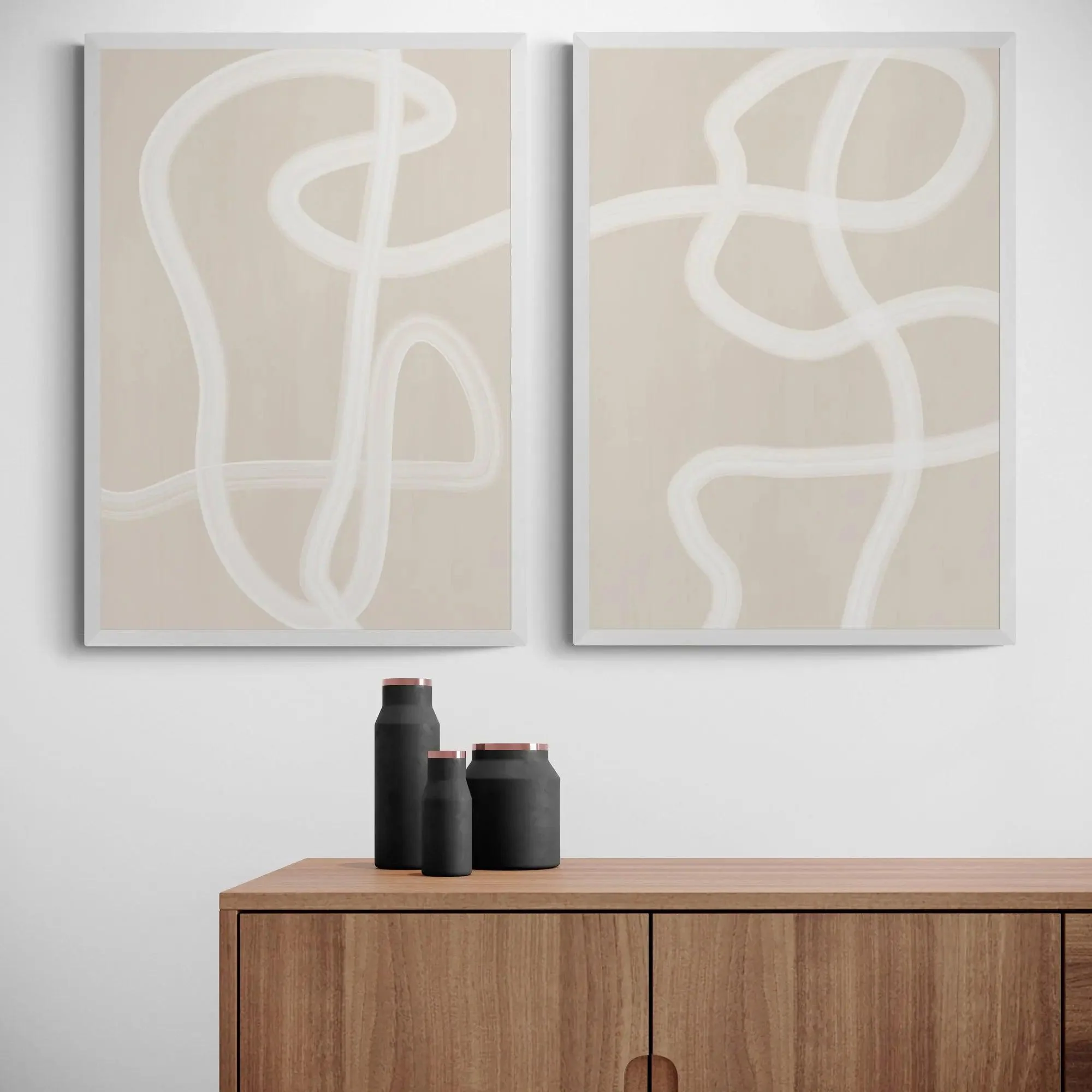 Beige Abstract Set by Elena Ristova - Image 4