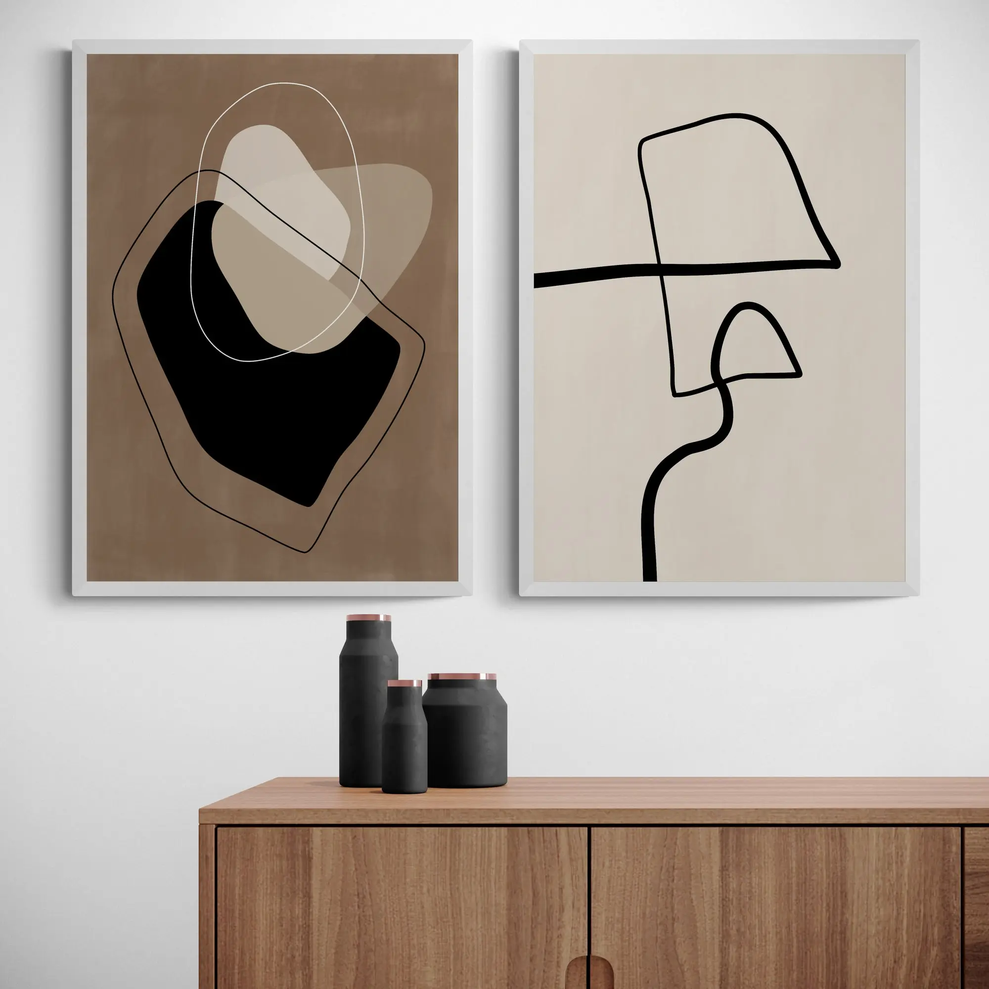 Beige Line Art Set by Elena Ristova - Image 3