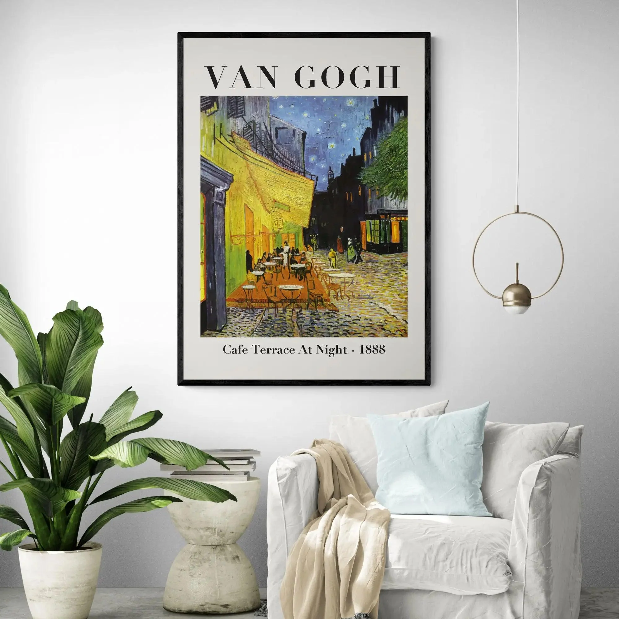 Cafe Terrace At Night by Vincent van Gogh — Bordered - Image 3