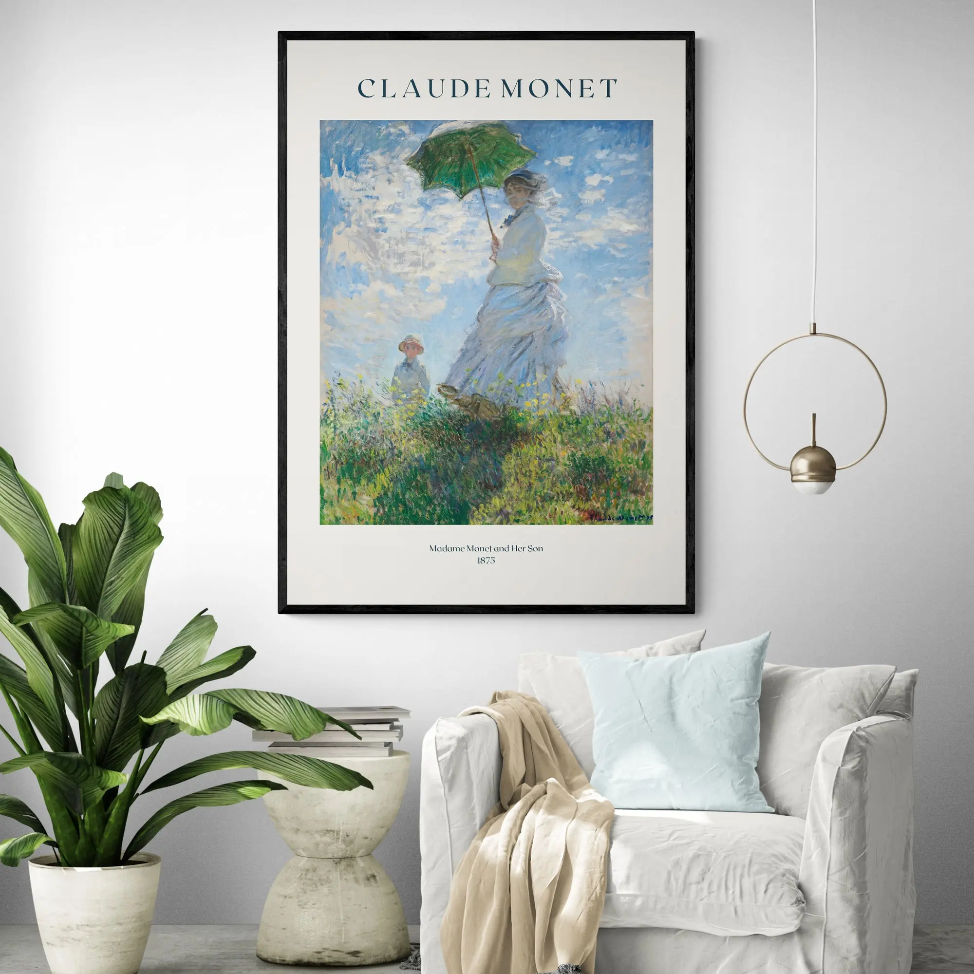 Madame Monet and Her Son 1875 Art Print - Image 3