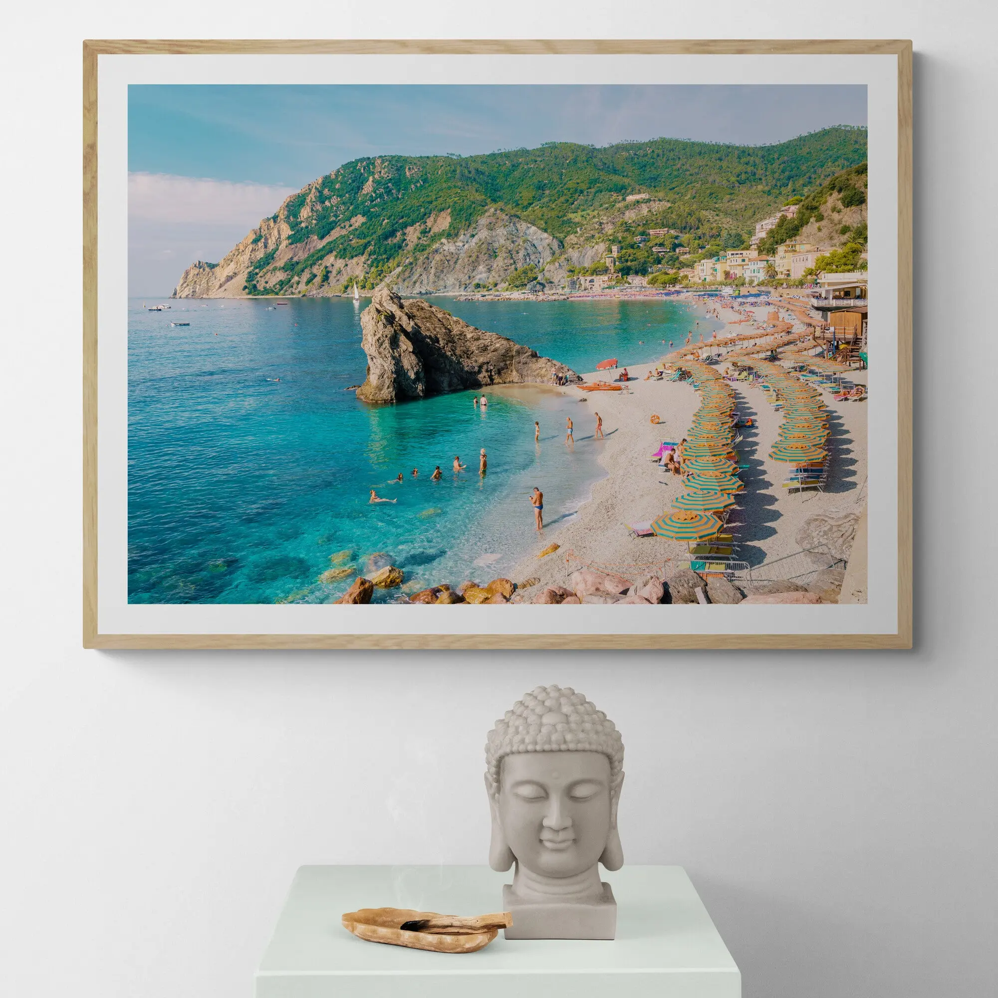 Pebble Beach Monterosso Italy Art Print - Image 3