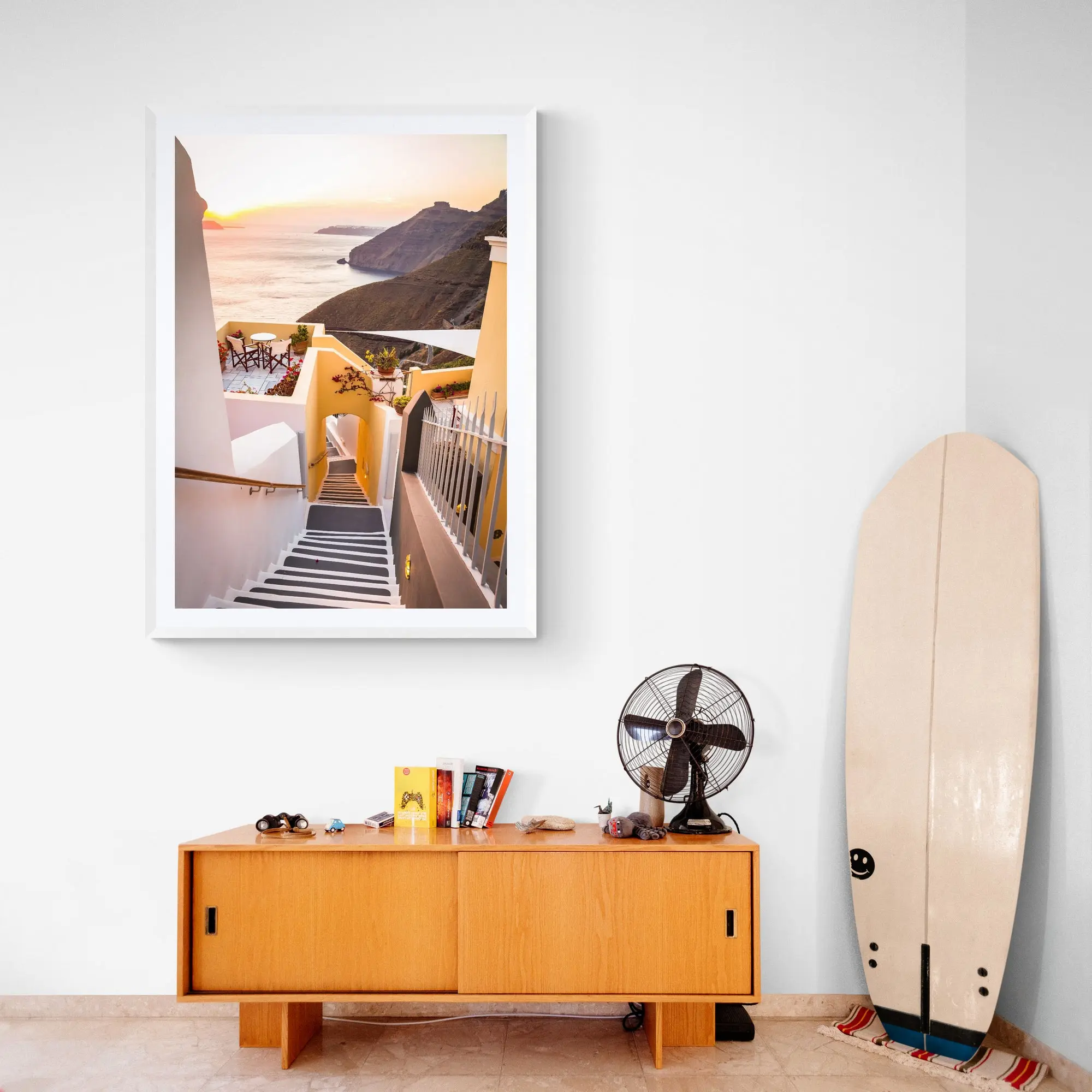 Santorini Dreaming Art Print - Image 3