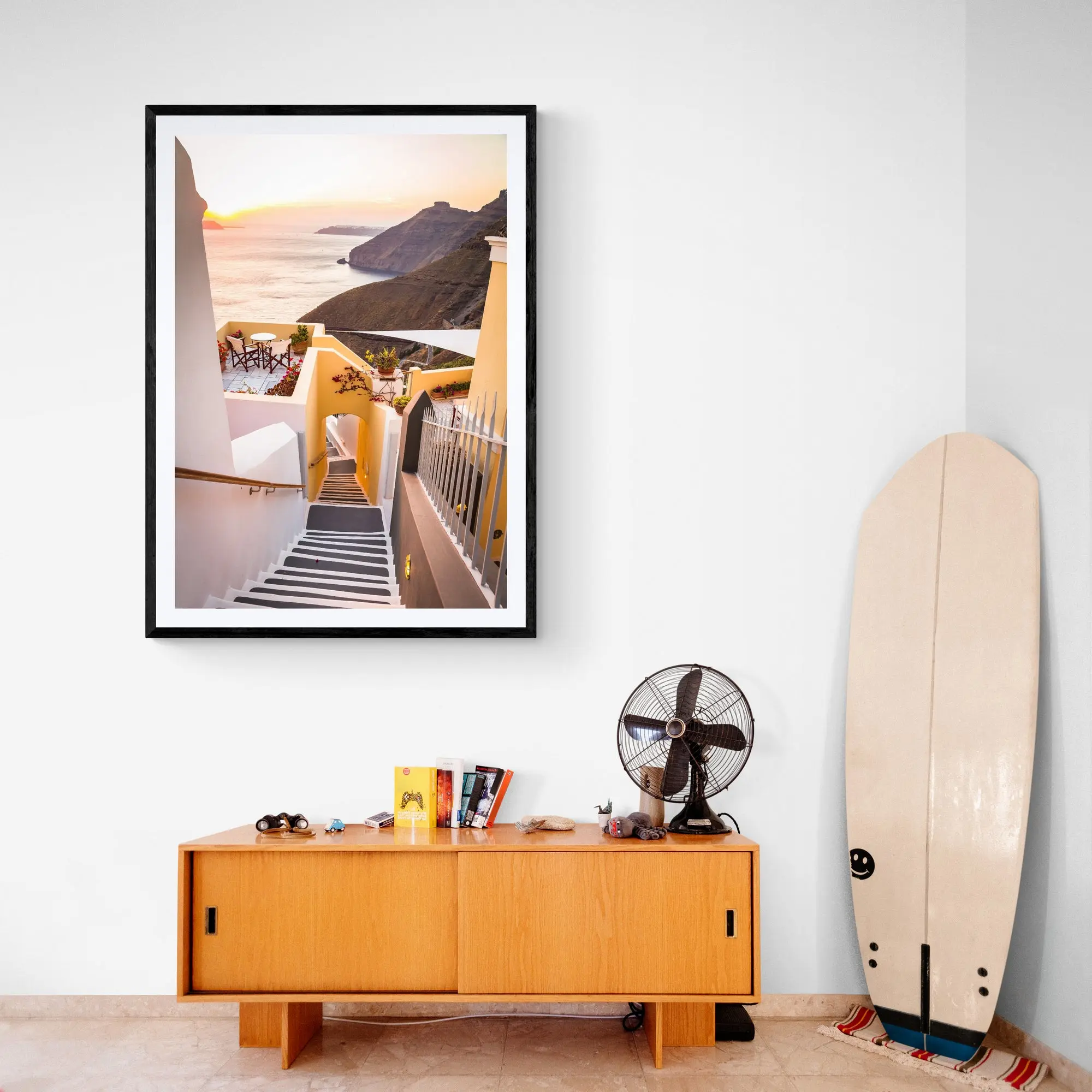 Santorini Dreaming Art Print - Image 4