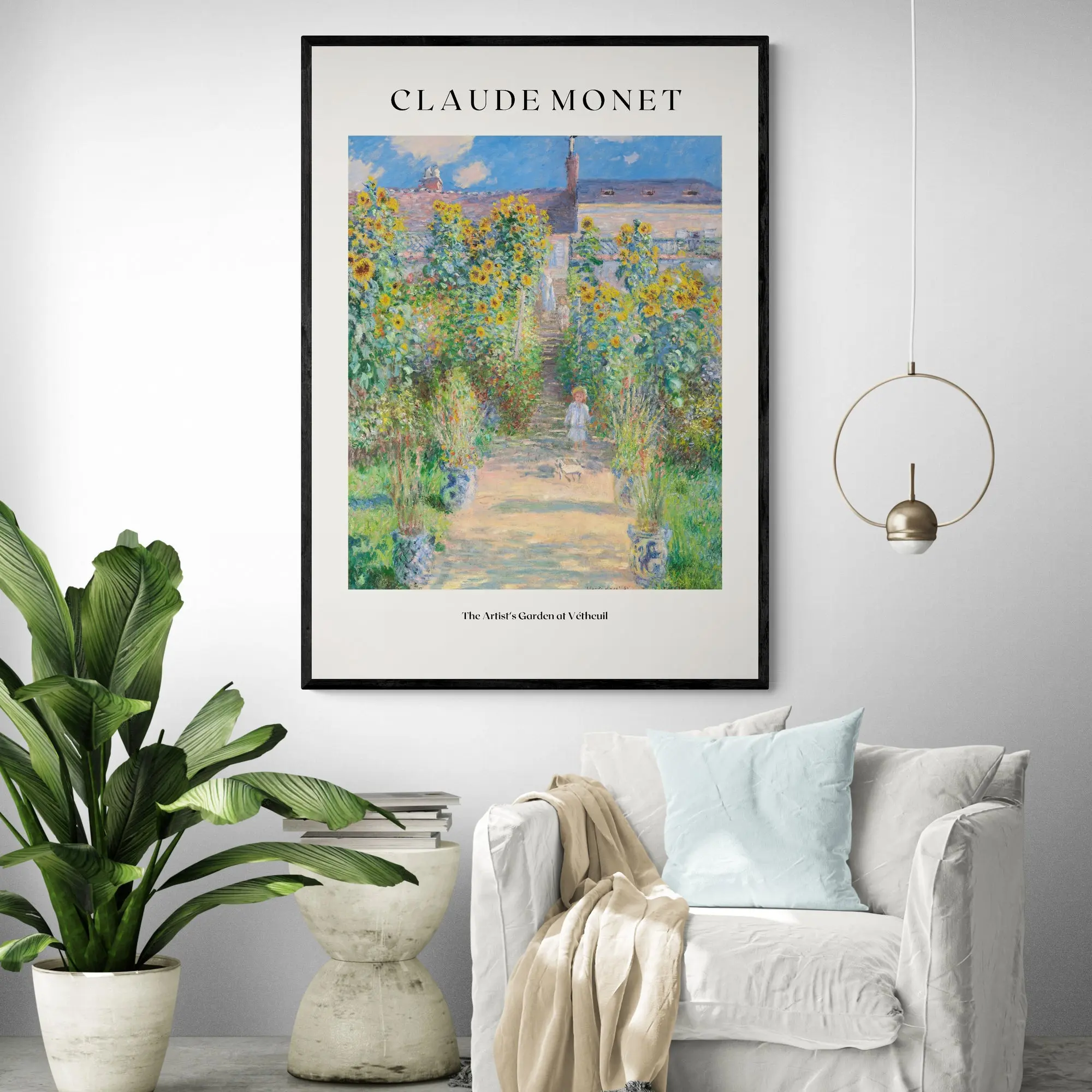 The Artist's Garden at Vétheuil by Claude Monet Art Print - Image 4